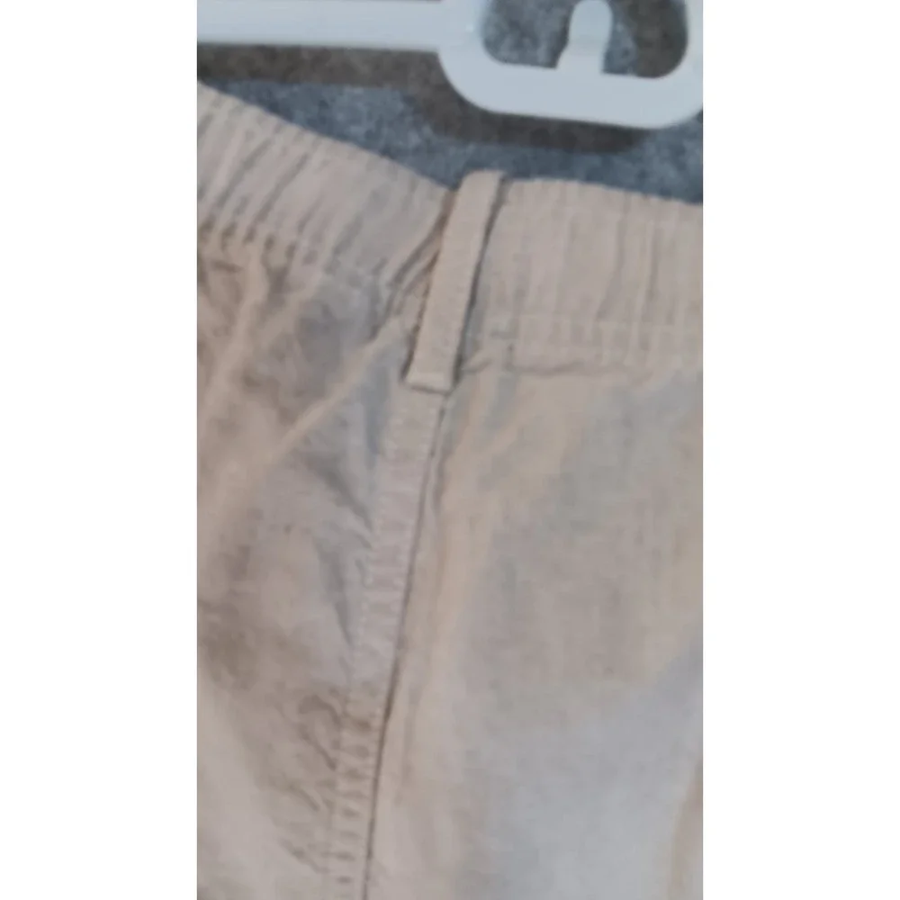 GAP Linen Blend Shorts XXL Tan Elastic Waist Summer Casual Lightweight